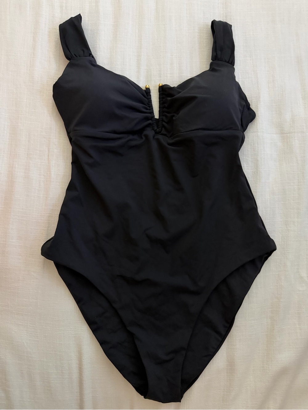 Becca Color Code V-Wire One Piece Swimsuit Black Size L 10 NWOT - Picture 6 of 8